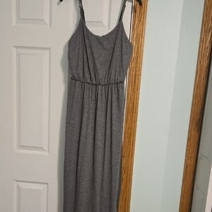 Old Navy Gray Pleated Smocked Sundress